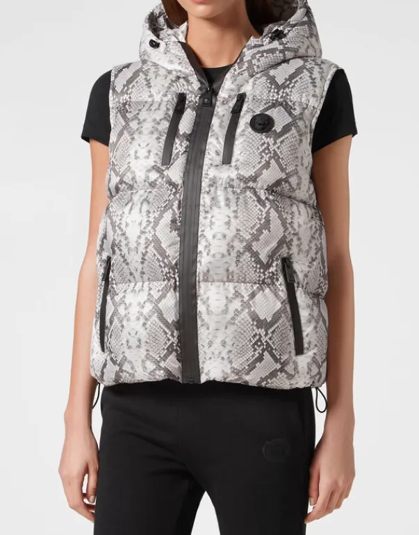 Best Nylon Puffer Gilet Pitone Damen Jacken