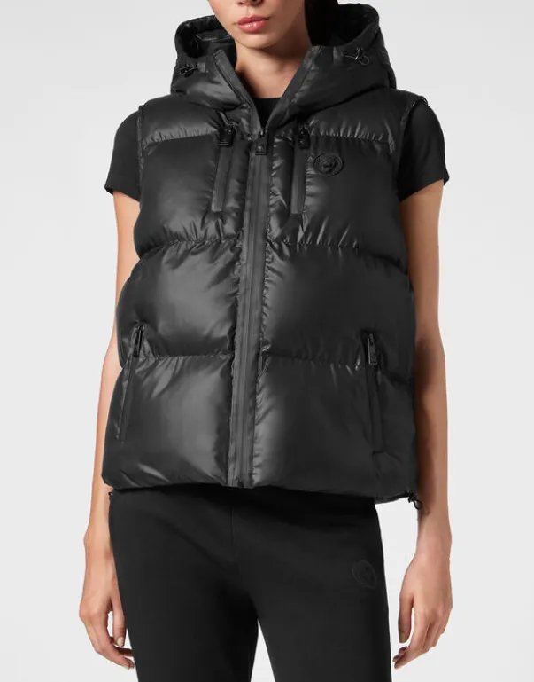 Discount Nylon Puffer Vest Damen Jacken