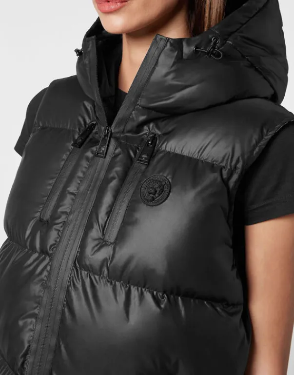 Discount Nylon Puffer Vest Damen Jacken
