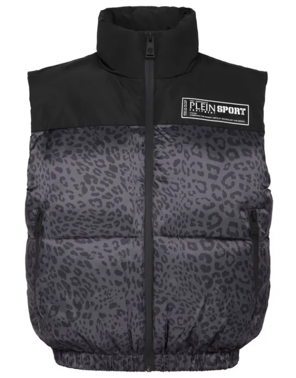 Discount Padded Vest Leopard Damen Damen | Jacken