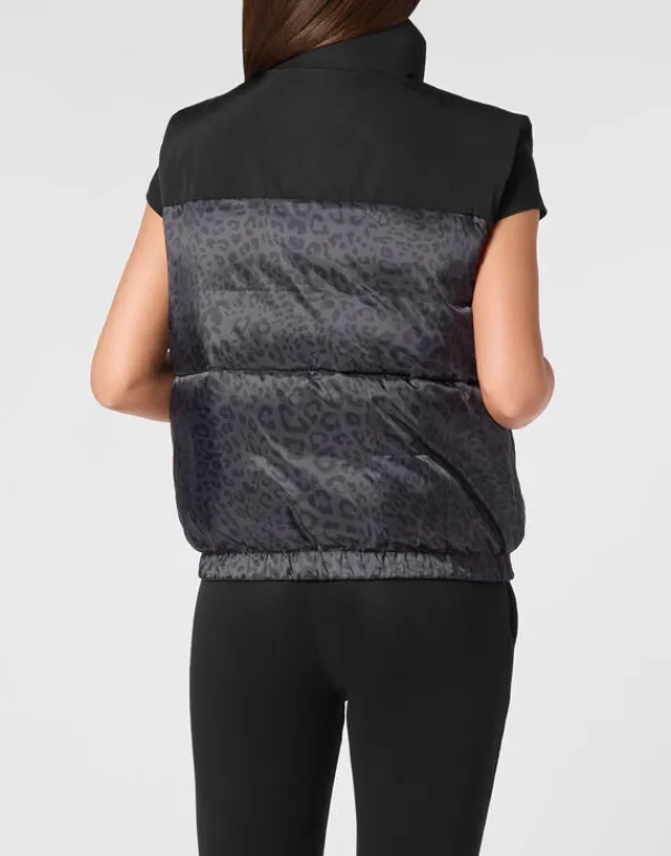 Discount Padded Vest Leopard Damen Damen | Jacken