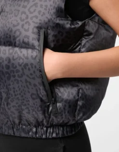 Discount Padded Vest Leopard Damen Damen | Jacken