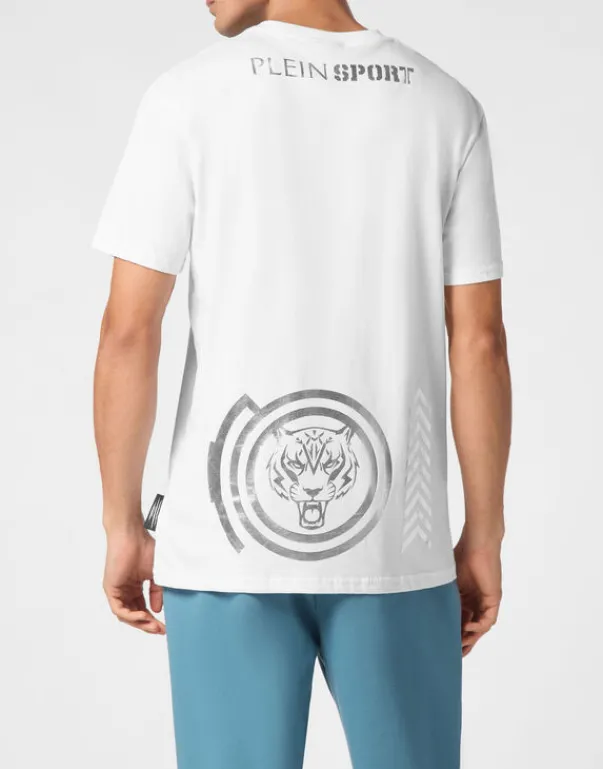 Discount Cotton T-shirt Round Neck SS Lamina Tiger Herren T-shirt