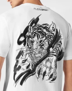 Discount Cotton T-shirt Round Neck SS Tiger Herren T-shirt