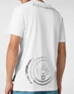 Discount Cotton T-shirt Round Neck SS Lamina Tiger Herren T-shirt