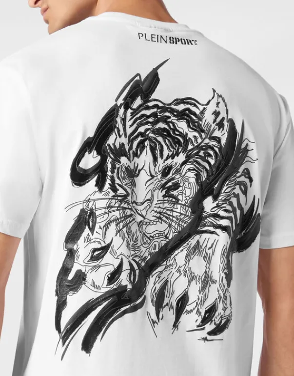 Discount Cotton T-shirt Round Neck SS Tiger Herren T-shirt