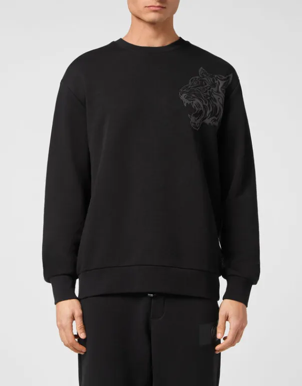 Outlet Roundneck Sweatshirt Tiger Herren Sportbekleidung