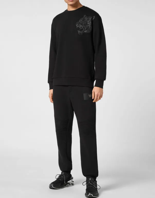 Outlet Roundneck Sweatshirt Tiger Herren Sportbekleidung