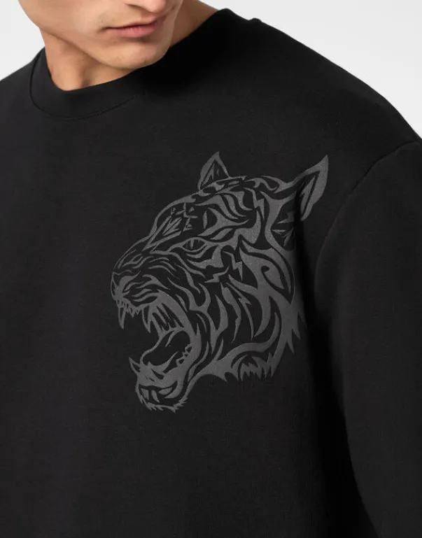 Outlet Roundneck Sweatshirt Tiger Herren Sportbekleidung