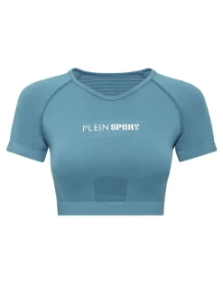 Discount Seamless Cropped T-shirt V-Neck SS Logo Damen T-shirts & Poloshirts