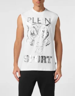 Discount Sleeveless T-shirt Round Neck SS Tiger Herren T-shirt