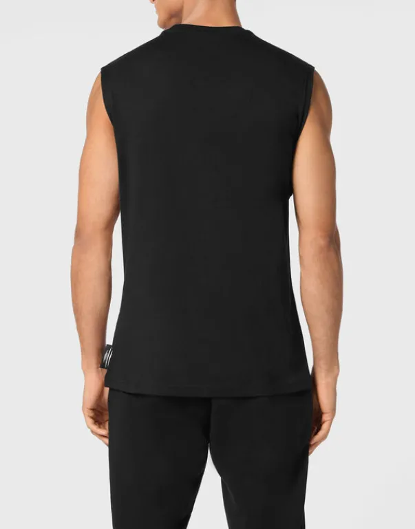 Hot Sleeveless T-shirt Round Neck Herren T-shirt