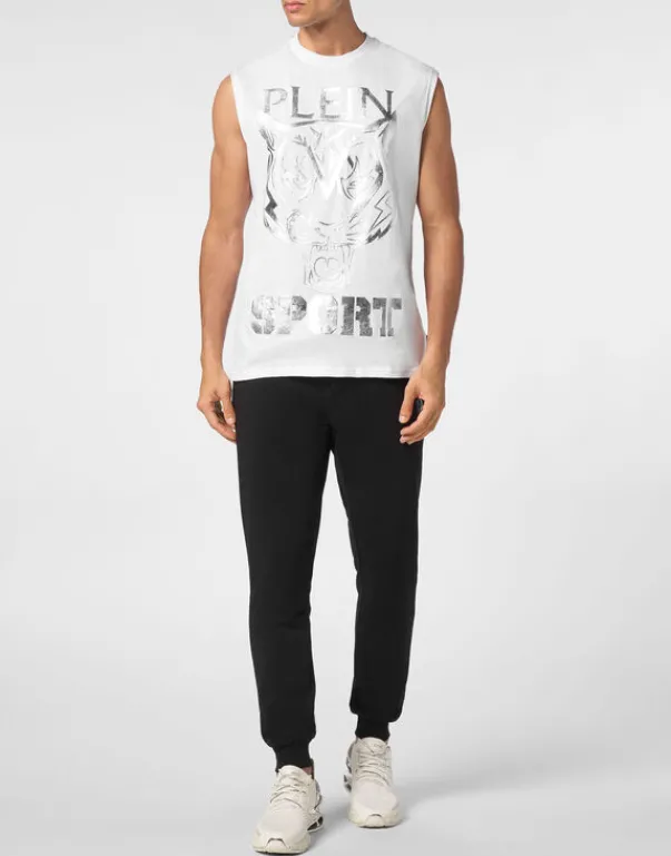 Discount Sleeveless T-shirt Round Neck SS Tiger Herren T-shirt