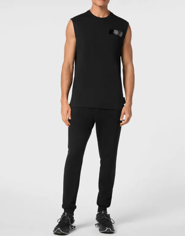 Hot Sleeveless T-shirt Round Neck Herren T-shirt
