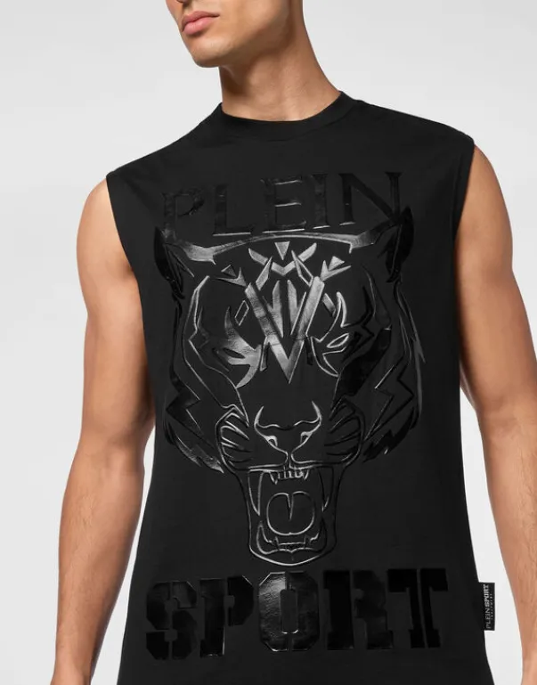 New Sleeveless T-shirt Round Neck SS Tiger Herren T-shirt