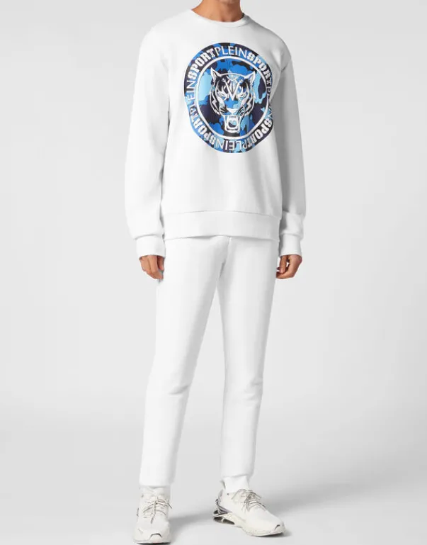 New Sweatshirt LS Carbon Tiger Herren Sportbekleidung