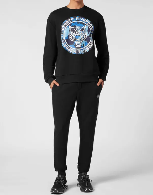 Online Sweatshirt LS Carbon Tiger Herren Sportbekleidung