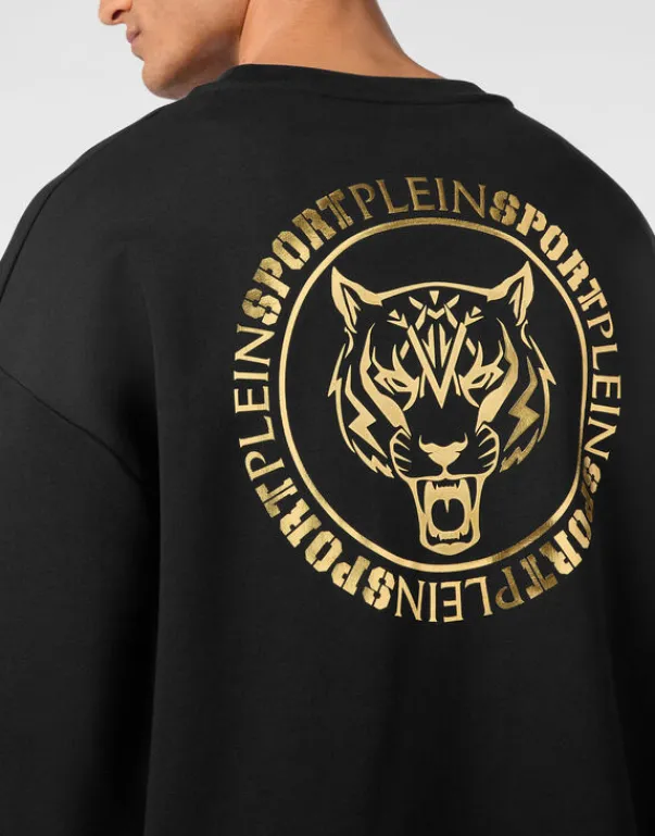 Discount Sweatshirt LS Roundneck Label Herren Sportbekleidung