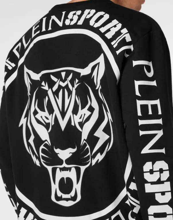 Fashion Sweatshirt Round Neck Carbon Tiger Herren Sportbekleidung