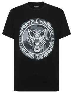 Discount T-shirt Round Neck Carbon Tiger Herren T-shirt