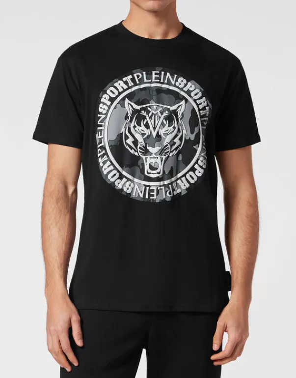 Discount T-shirt Round Neck Carbon Tiger Herren T-shirt