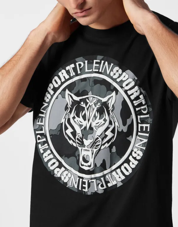 Discount T-shirt Round Neck Carbon Tiger Herren T-shirt